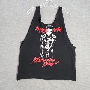 Bruno Mars Moonshine Jungle Tour Women Tank Top XL Black Graphic Print 2014 READ